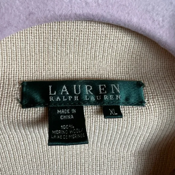 Ralph Lauren Cream and Brown Women's Blazer - Picture 3 of 4